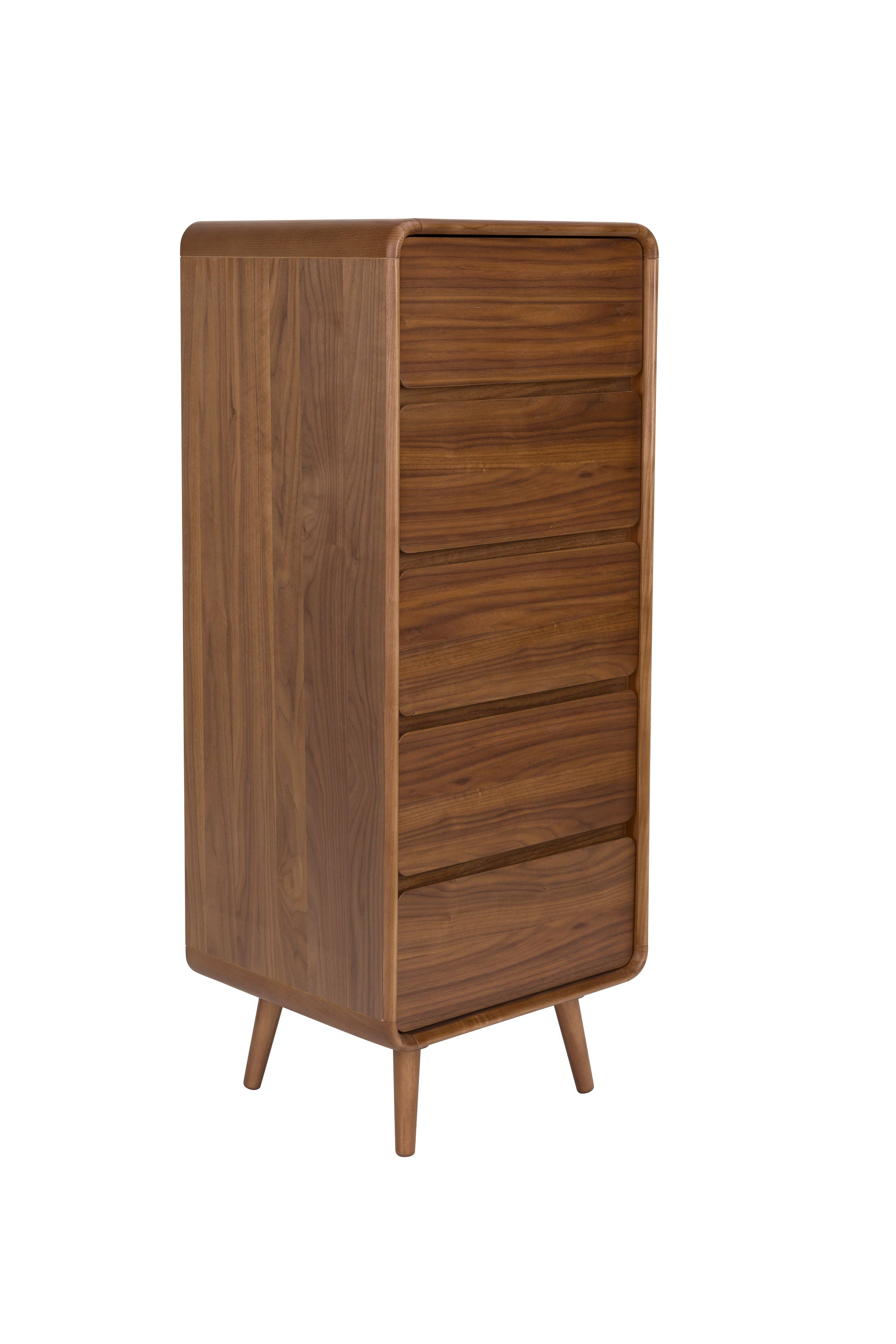 Zuiver Rise Walnut Brown Wood Chest of Drawers